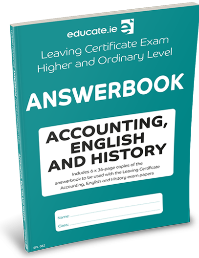 Leaving Cert Answerbook Copy - Accounting/English/History