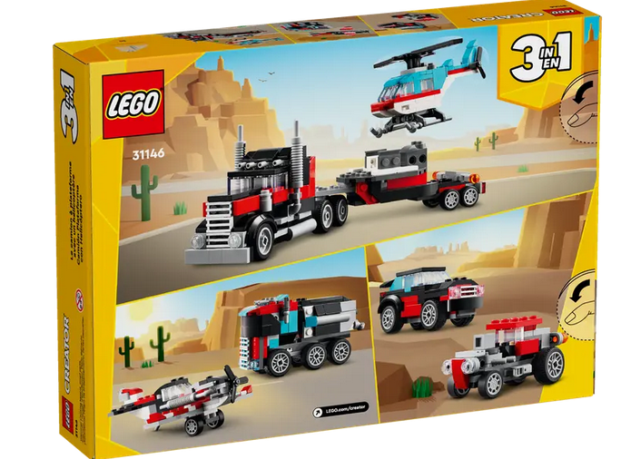 LEGO Creator 3in1 Flatbed Truck with Helicopter (31146)