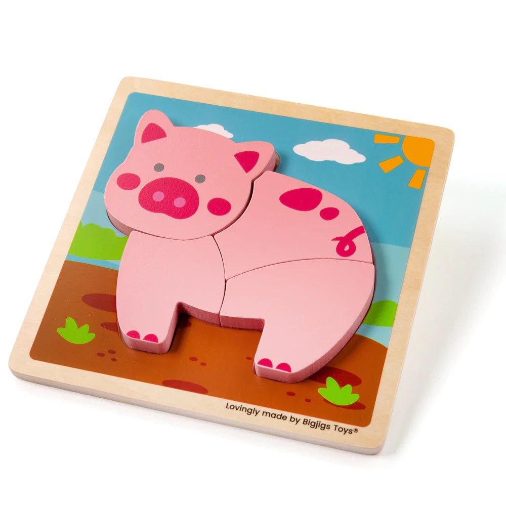 Chunky Lift-Out Puzzle - Pig