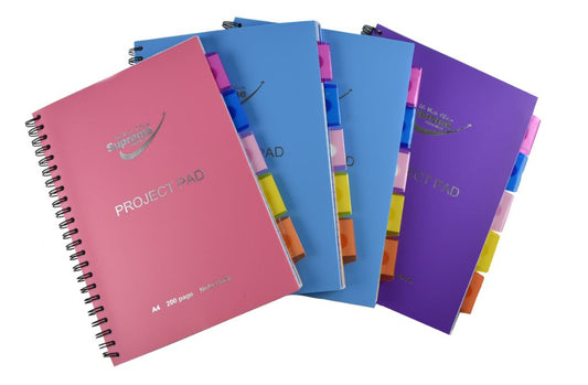 A4 Project Pad Spiral 200 Pages